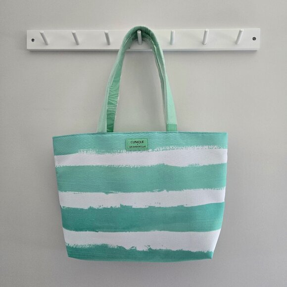 Clinique x Drawbertson Striped Tote Bag – New with Tags - Bright and Fresh - Picture 1 of 16